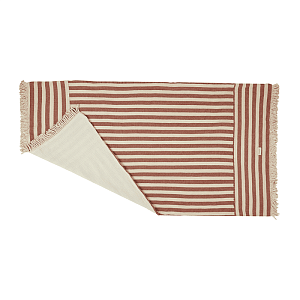 Пляжное полотенце Nobodinoz "Portofino Rusty Red Stripes", красные полосы, 75 x 145 см