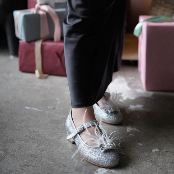 Туфли Marisharm "Эльза" со сменным декором, серебряные - фото №1