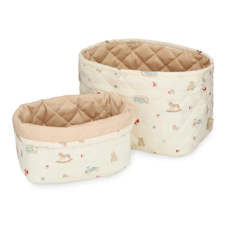 Набор стеганых корзин Кам Кам Копенгаген (Cam Cam Copenhagen) "Винтажные Игрушки", 2 шт - Фото № 1