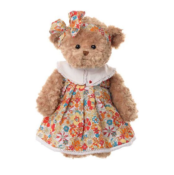 Плюшевый мишка Bukowski "Helena Sommerlay", в цветочном платье, 50 см - фото №2