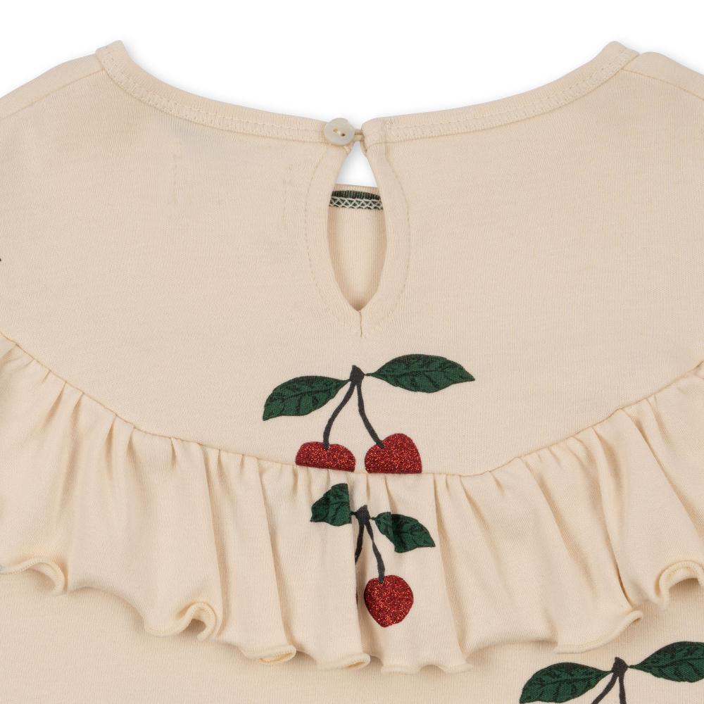 Рубашка для девочки Konges Slojd "Malli Glitter Ma Grande Cerise", роскошная вишня - фото №5