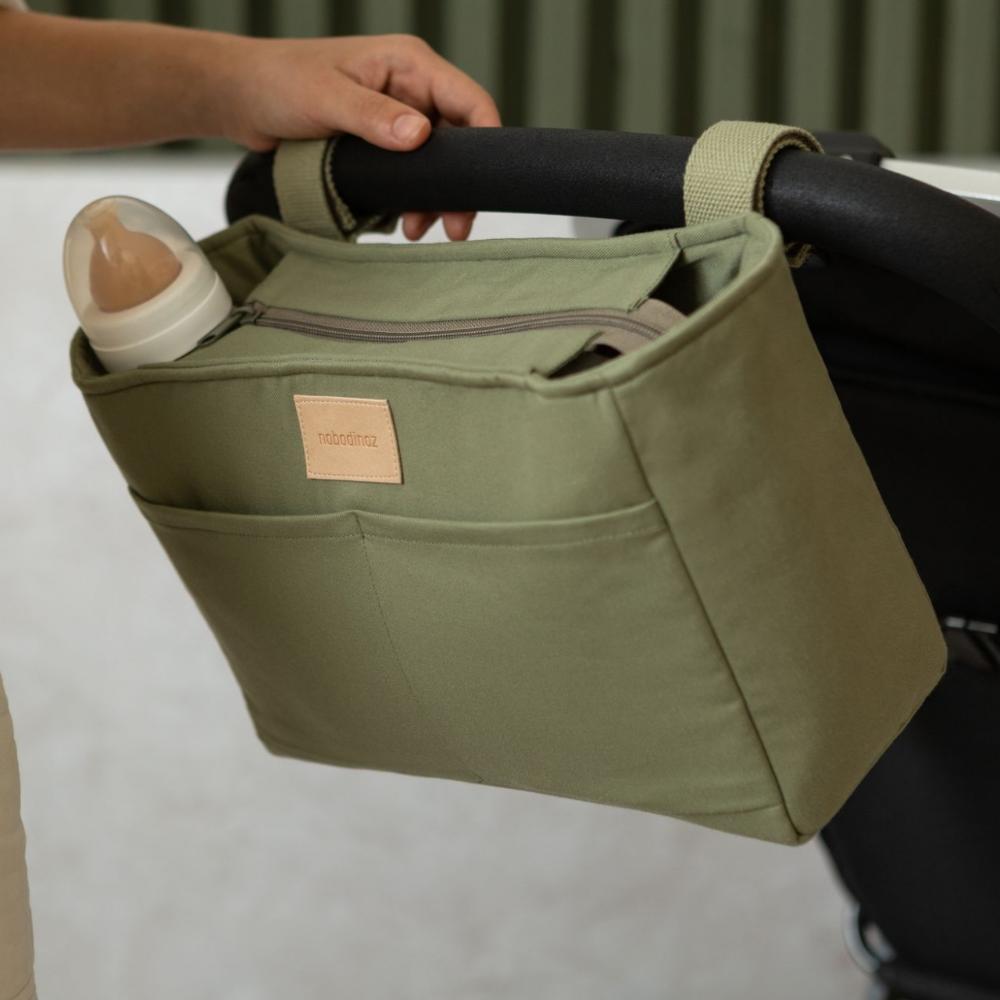 Органайзер на коляску Nobodinoz "On The Go Olive", оливковый ...