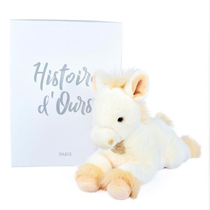 Мягкая игрушка Histoire d'Ours "Лошадь Palomino", молочная, 35 см