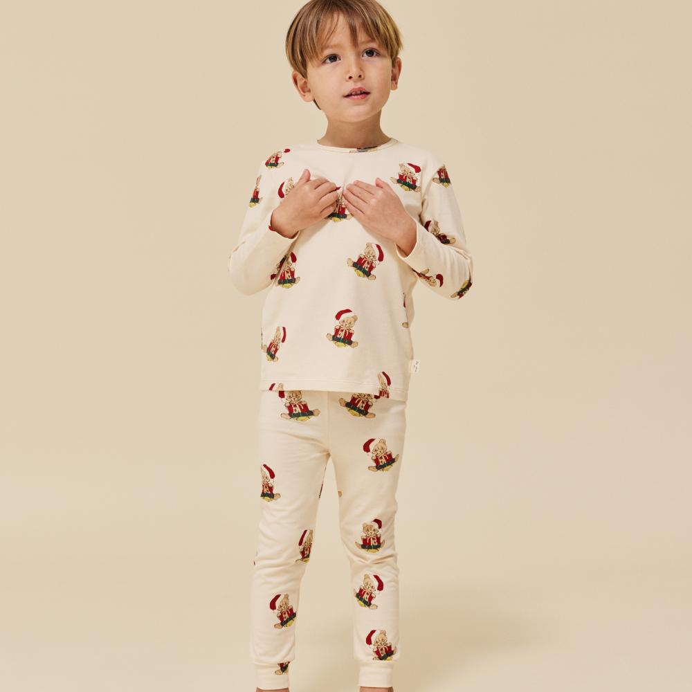 Пижама Konges Slojd "Basic Christmas Teddy", рождественский мишка - фото №4