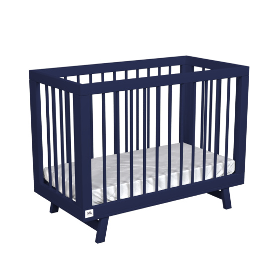 Кроватка для новорожденного Lilla "Aria Night Blue", синяя - фото №1