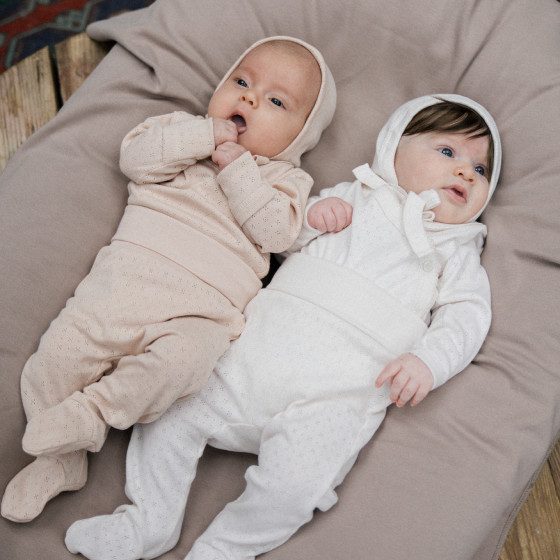 Ползунки для новорожденного TEENY BOO "Макадамия", светло-коричневые - фото №4