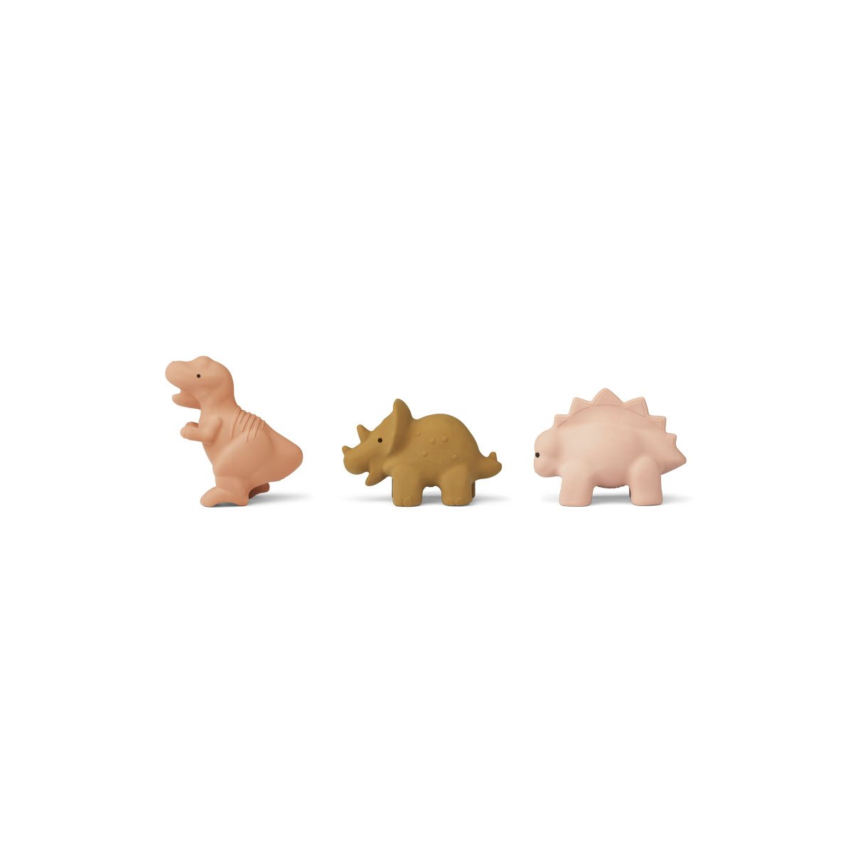 Набор игрушек для ванной LIEWOOD "Динозавры", 3 шт, мульти микс с розовым - фото №2