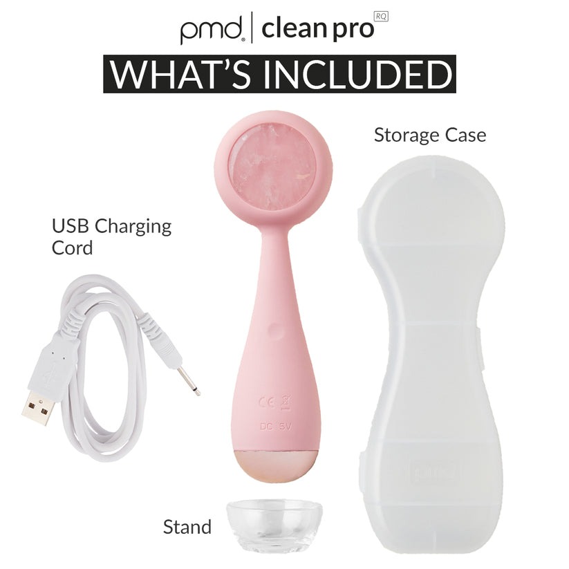 Силиконовая щёточка для очищения PMD Beauty "ПРО", с розовым кварцем - фото №5