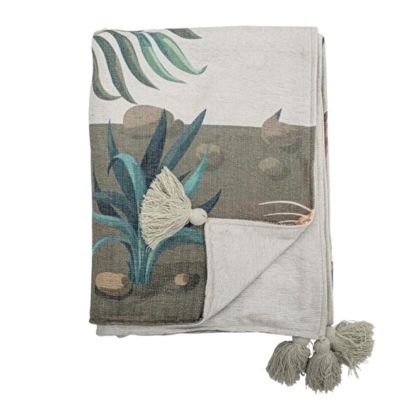 

Плед Bloomingville "Peacock", райские птицы, 155 х 130 см