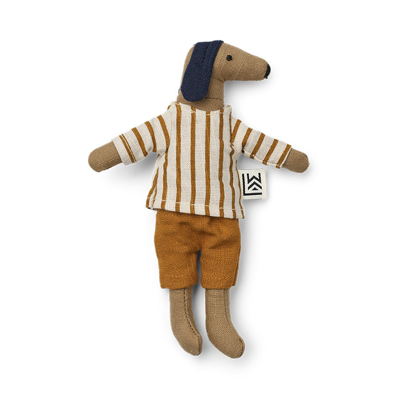 Текстильная кукла LIEWOOD "Daniel Mini", пшеничная, 11 см - фото №1