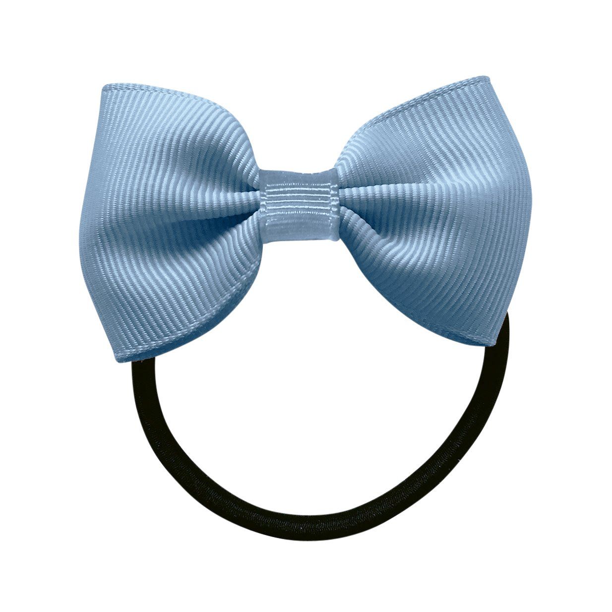 Резинка для волос "Bowtie Bow", маленькая, коллекция "Classic Grosgrain", небесно-голубая