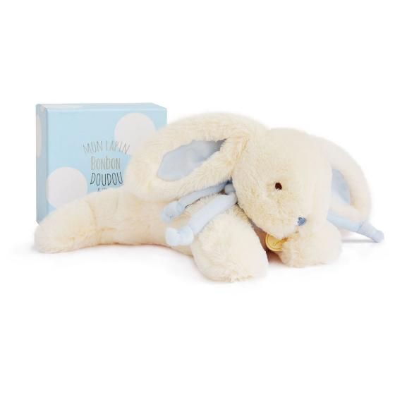 

Зайцы и кролики Doudou et Compagnie, Мягкая игрушка Doudou et Compagnie "Кролик BonBon", голубой, 30 см