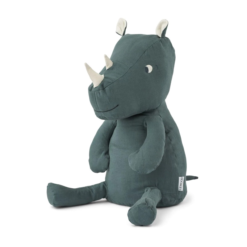 Мягкая игрушка Liewood "Halfdan Rhino", серо-синий, большой