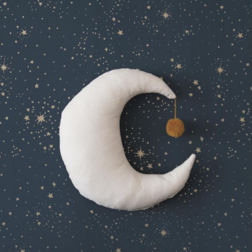 Подушка Nobodinoz "Pierrot Moon Natural", кремовая, 36 x 32 см - фото №4