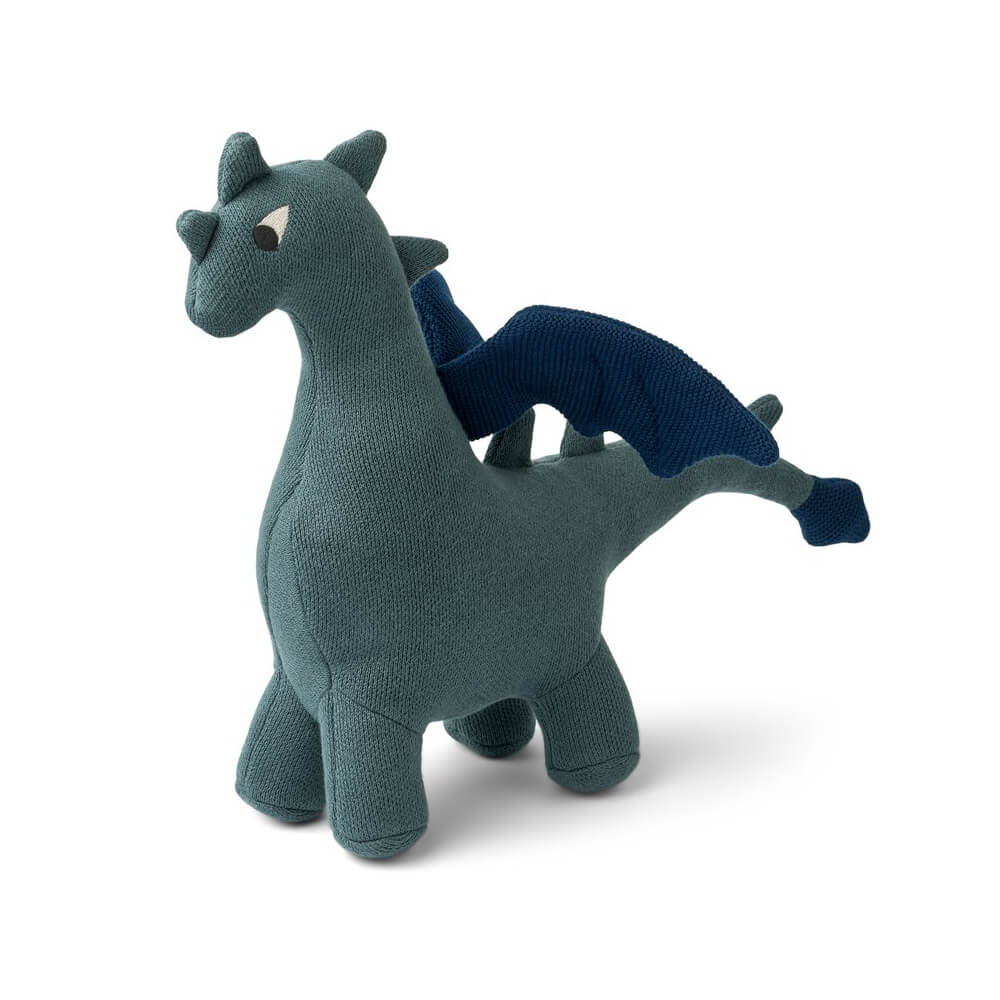 Мягкая игрушка LIEWOOD "Дракон Asher", голубой микс - фото №1