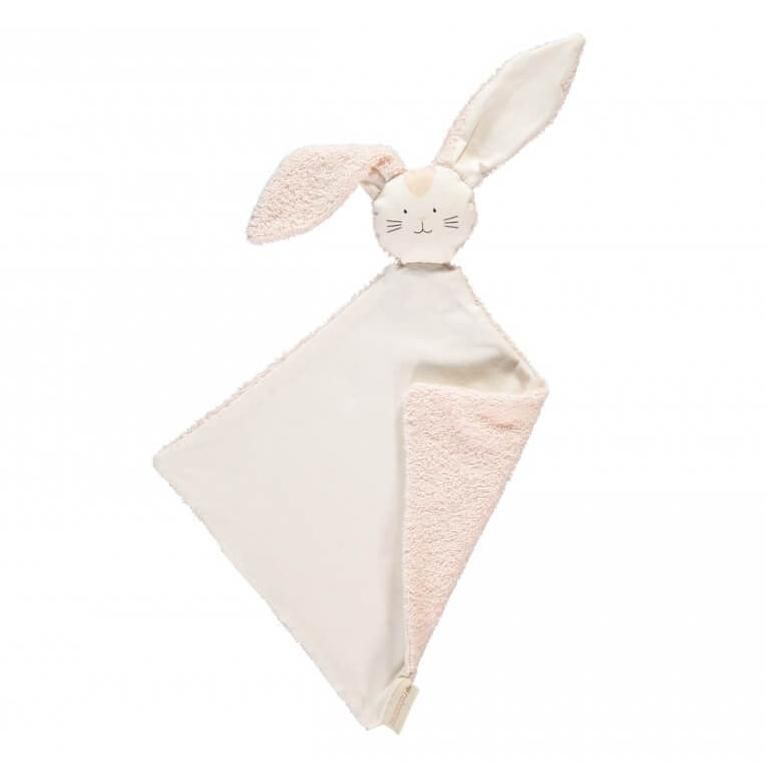 Игрушка-комфортер Nobodinoz "Doudou Кролик", розовая, 30 x 30 см