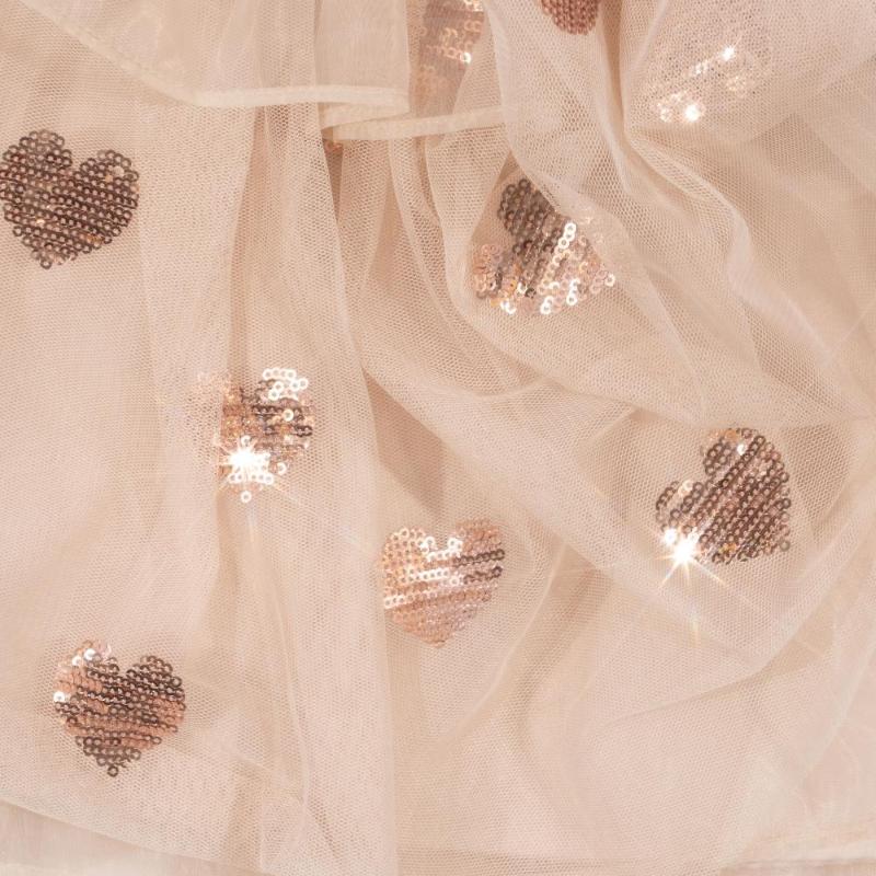 Платье феи с пайетками Konges Slojd "Yvonne Coeur Sequins", танец золотых сердец - фото №5