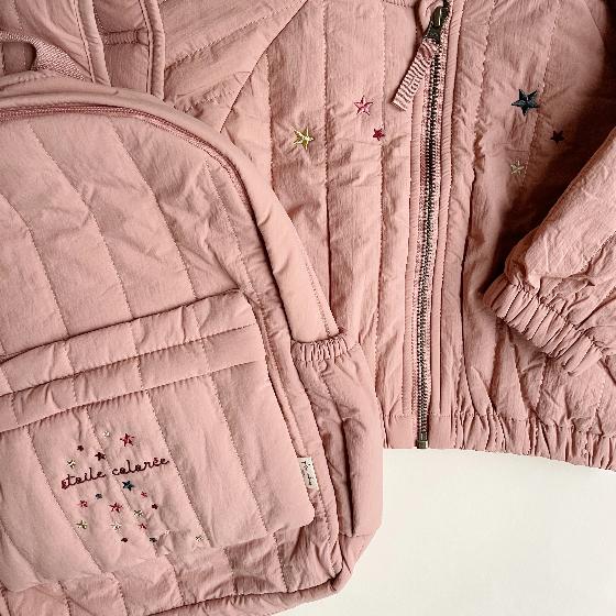 Рюкзак стеганый Konges Slojd "Cameo", розовый, средний, водонепроницаемый