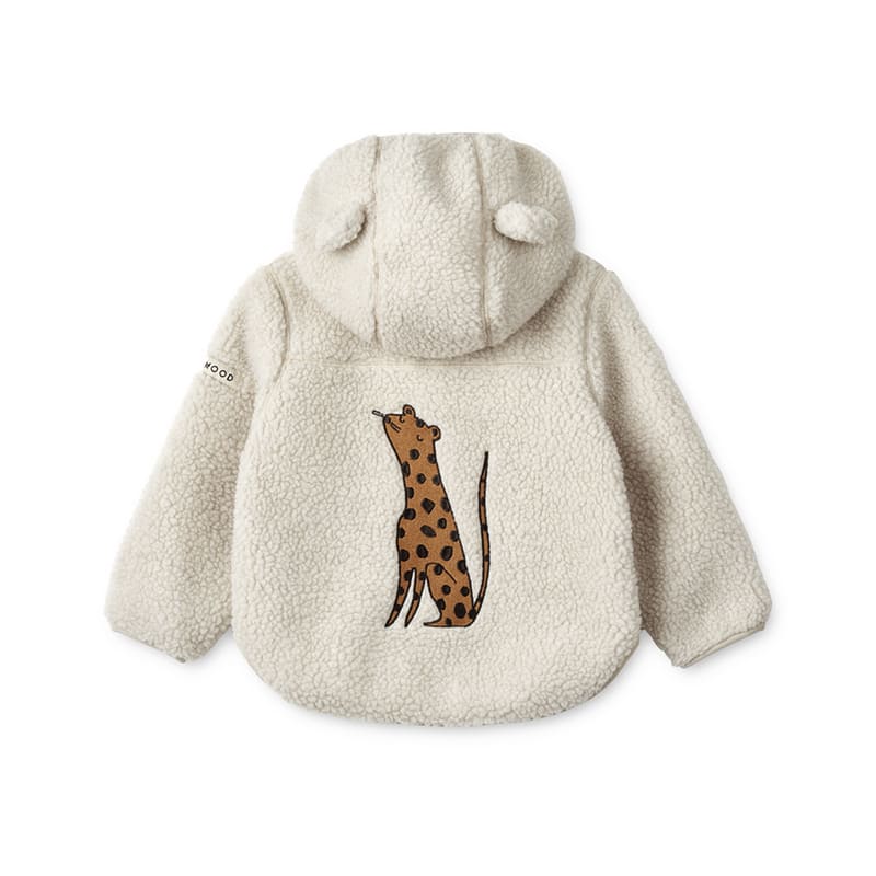Куртка плюшевая LIEWOOD "Mara Ears Leopard", песочная - фото №2