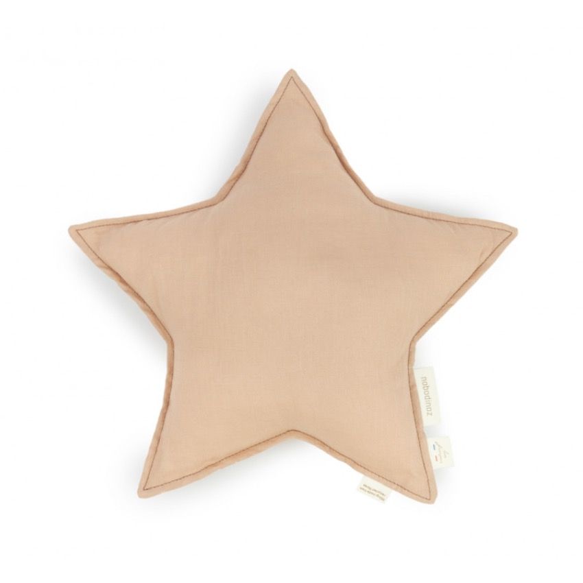 Подушка из льна Nobodinoz "Lin Francais Star Star", песочная, 38 х 38 см