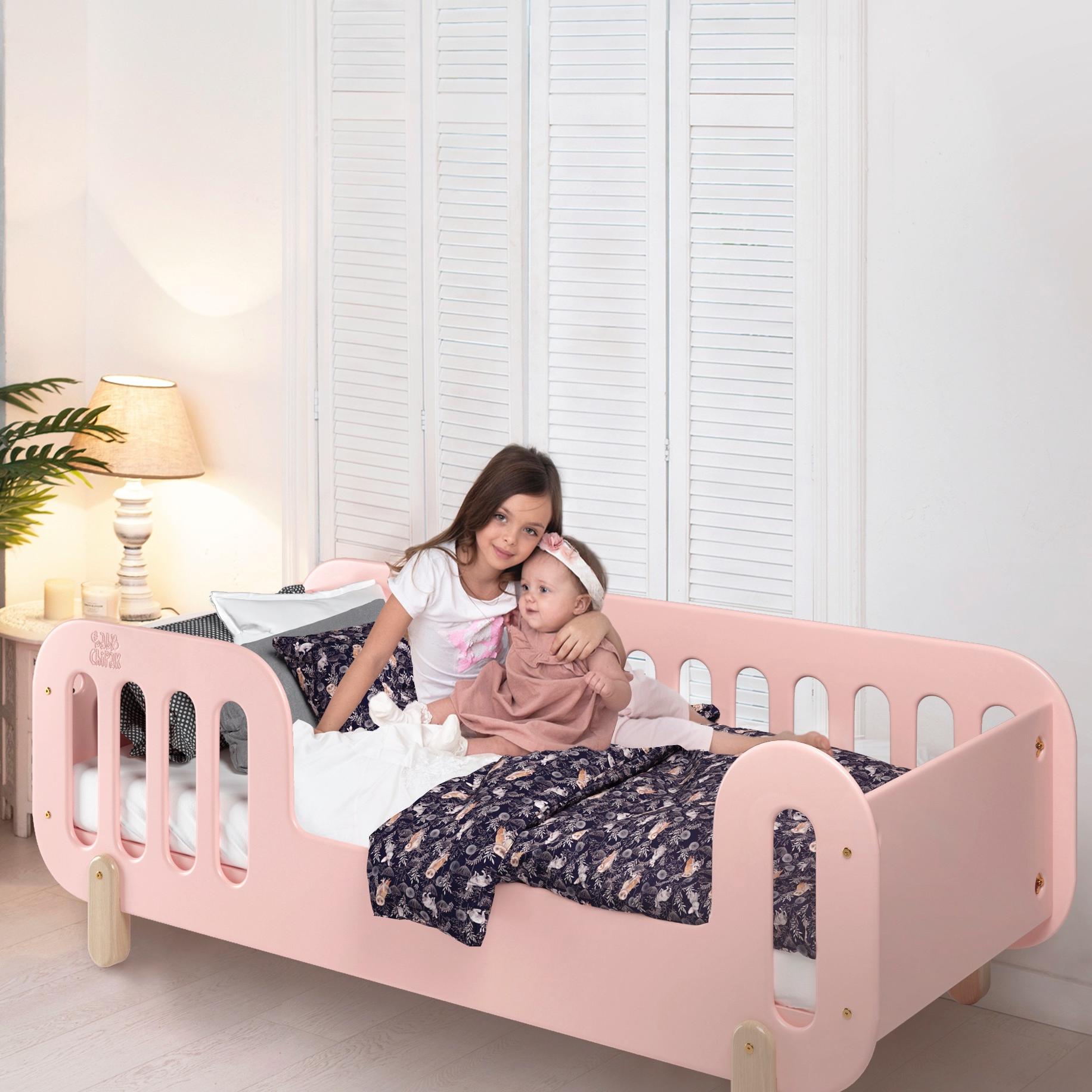 Детская кроватка Baby Chipak "Пудра", розовая