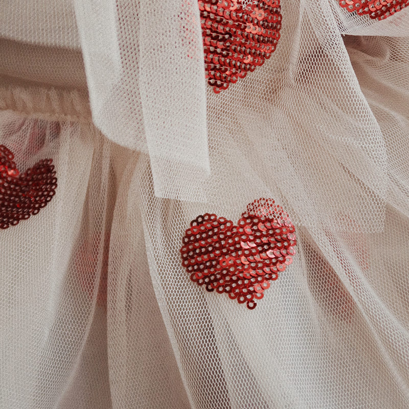 Платье феи Konges Slojd "Yvonne Coeur Sequins", сверкающие сердца - фото №12
