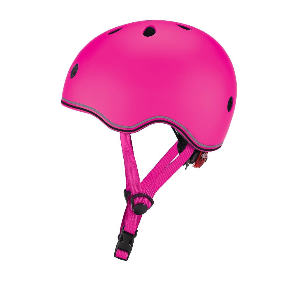 Шлем защитный GLOBBER "Go up lights" XXS/XS, розовый - фото №2