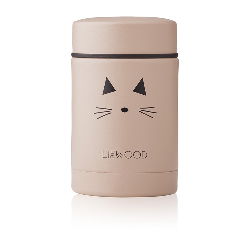 Термос для еды Liewood "Кот", светло-розовый, 250 мл