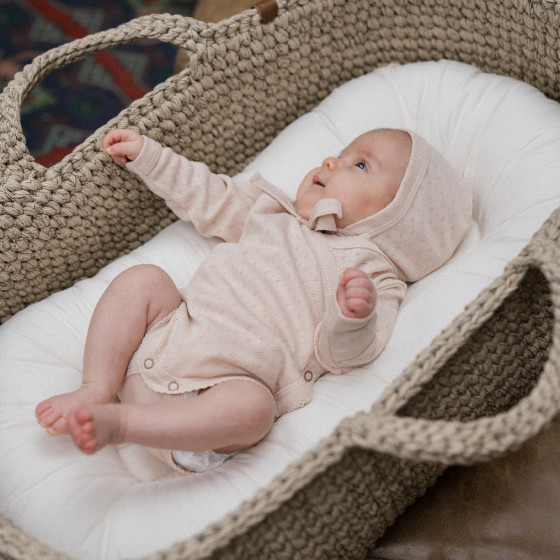 Боди для новорожденного TEENY BOO "Макадамия", светло-коричневое - фото №3