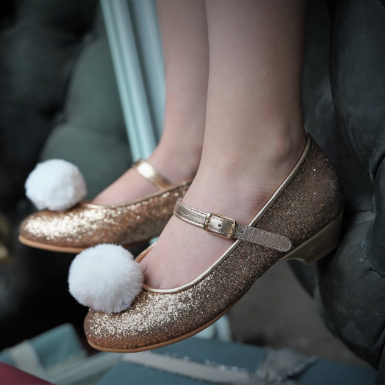 Туфли Marisharm "Эльза" со сменным декором, золотые - фото №2