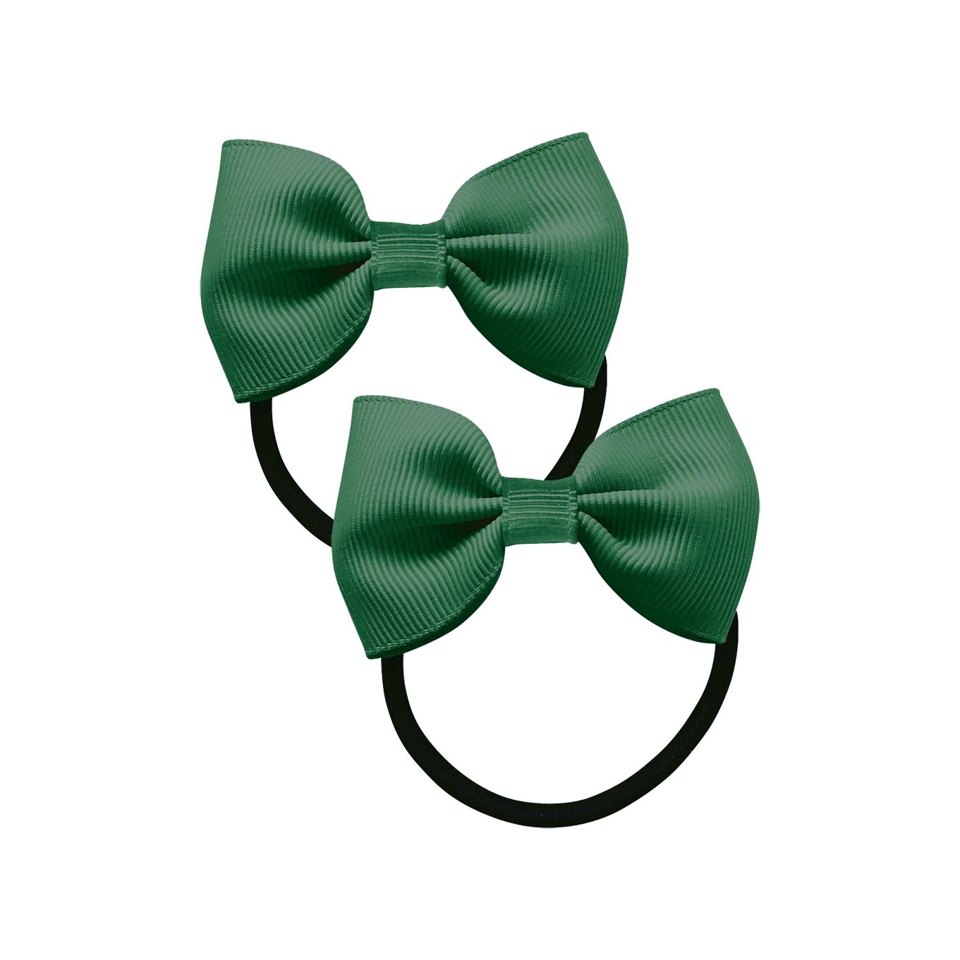 Набор резинок для волос "Bowtie Bow", маленькие, коллекция "Classic Grosgrain", зеленый лес