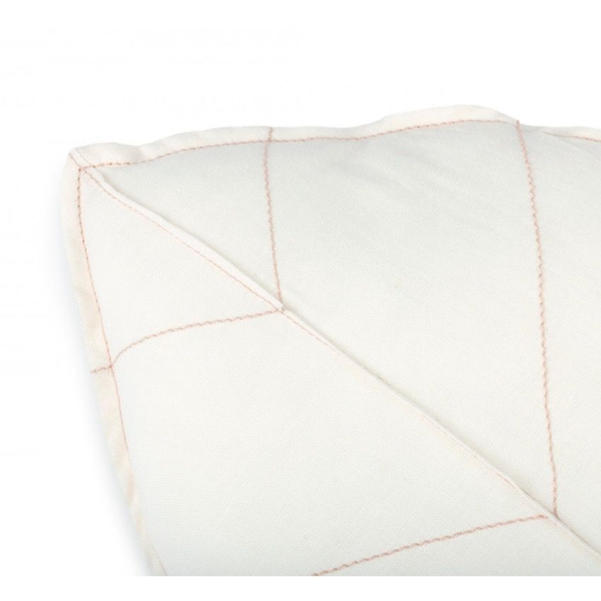 Подушка из льна Nobodinoz "Lin Francais Leaf White", молочная, 25 х 35 см