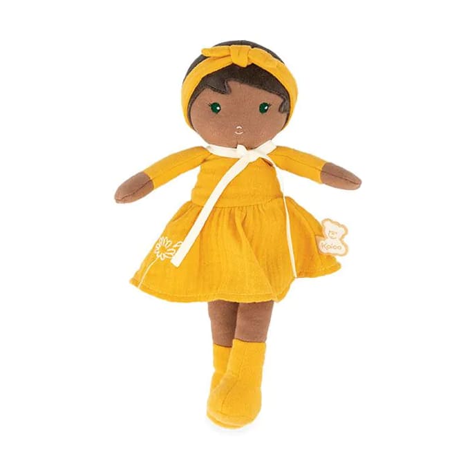 Текстильная кукла Kaloo "Naomie", в желтом платье, серия "Tendresse de Kaloo", 25 см - фото №1