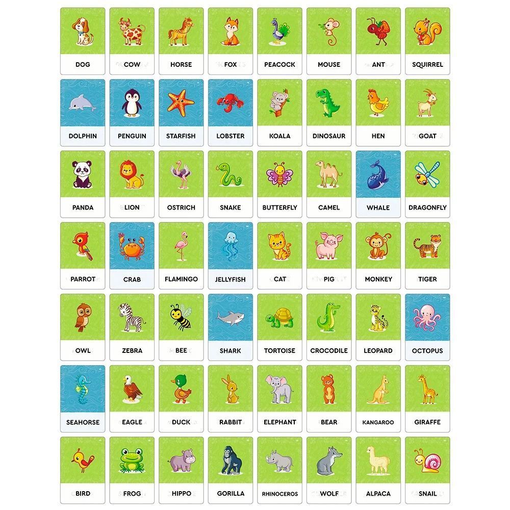 Умные карточки LUMICUBE Talky "Животные", на английском языке