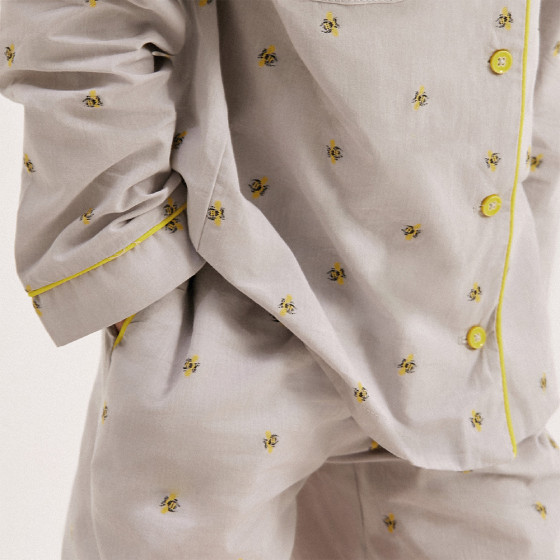 Пижамный костюм с пчёлками BUG LOVERS, серый - фото №10