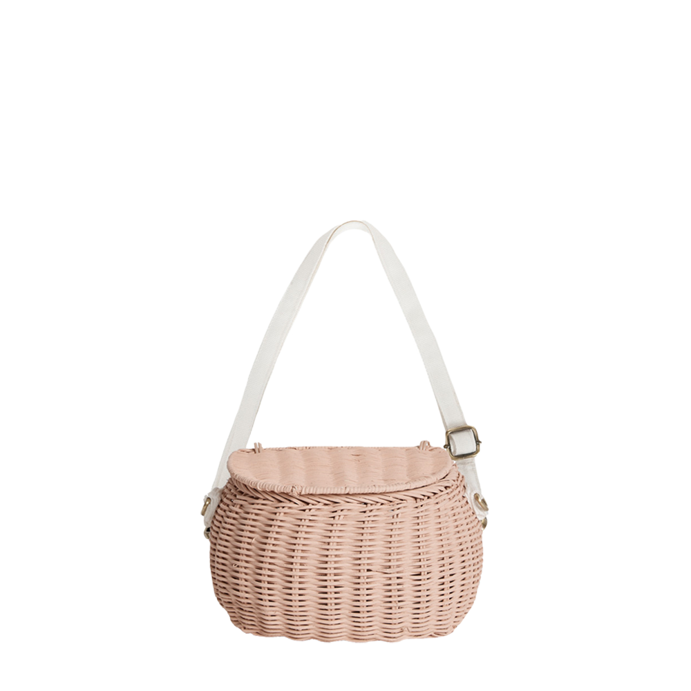Плетеная мини-сумка Olli Ella "Chari", розовая