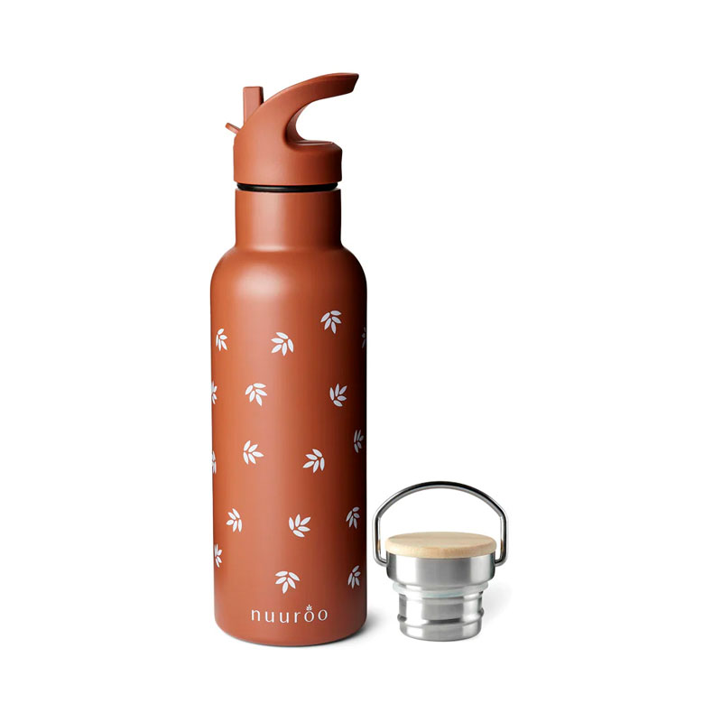 Бутылка-термос для напитков nuuroo "Bertil Flower", карамельный кофе, 500 мл