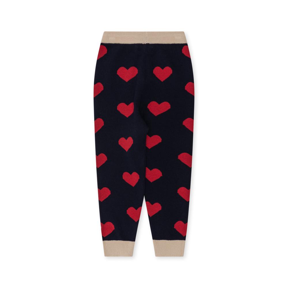 Джоггеры Konges Slojd "Lapis Navy Heart" сердца на синем - фото №4