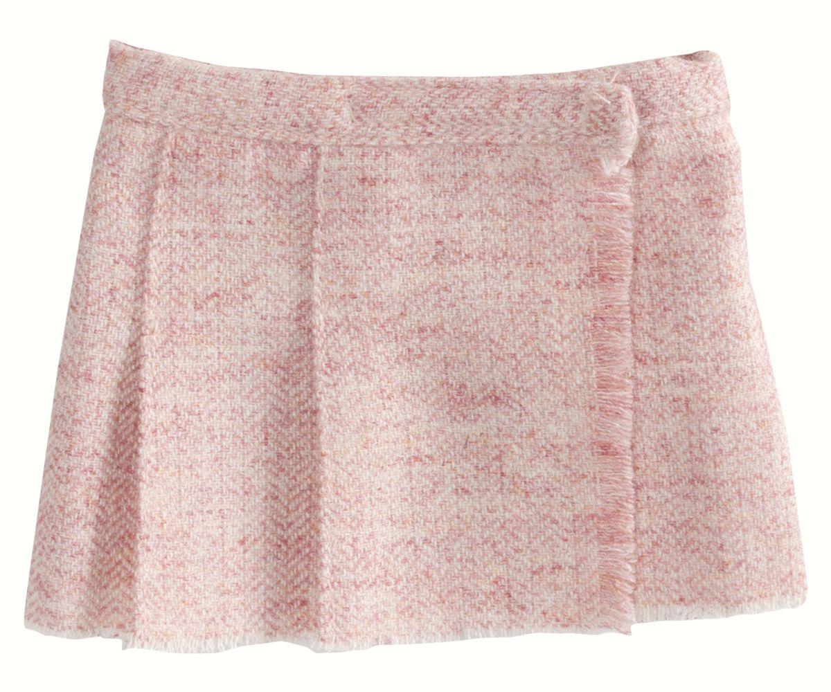 

Твидовая юбка розовая