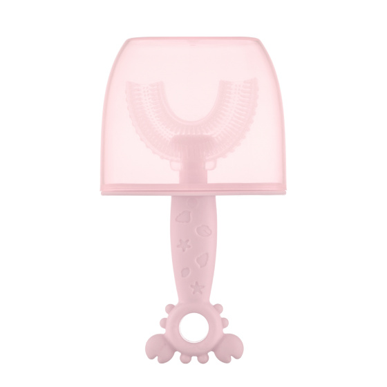 Детская зубная щетка-массажер ROXY-KIDS "Крабик", розовая - фото №15