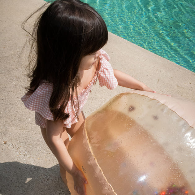 Детский купальник Konges Slojd "Fresia Mellow Rose", нежно-розовый - фото №3