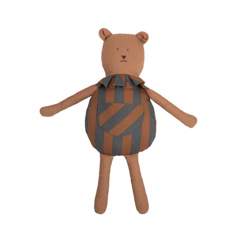 Текстильная игрушка в виде медведя Nobodinoz "Majestic Bear Blue", голубая - фото №1