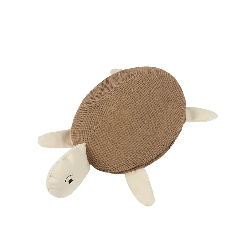 Подушка в виде черепахи Nobodinoz "Wabi Sabi", коричневая, 30 x 20 см - фото №1