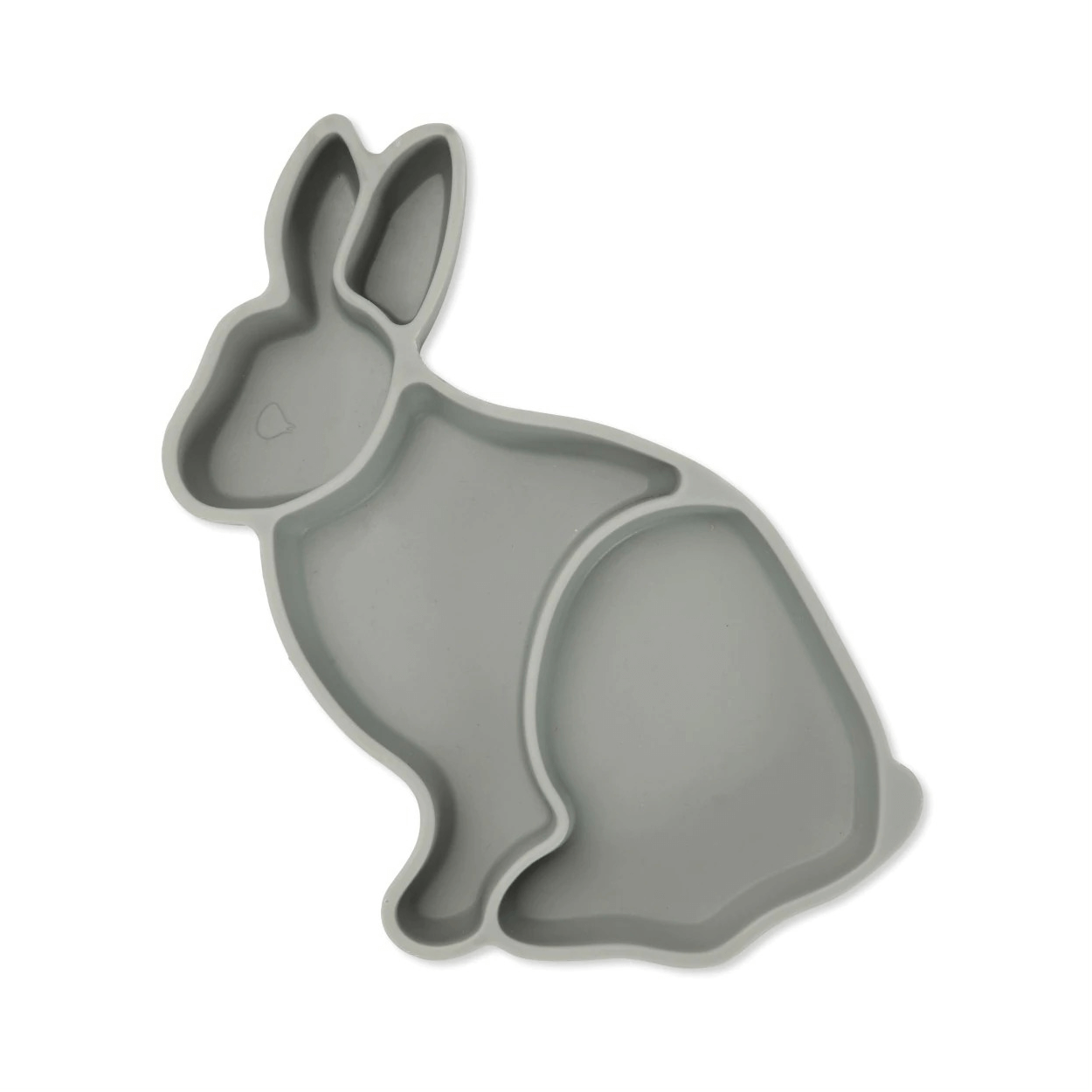 Детская миска с разделителями Konges Slojd в виде кролика, серый