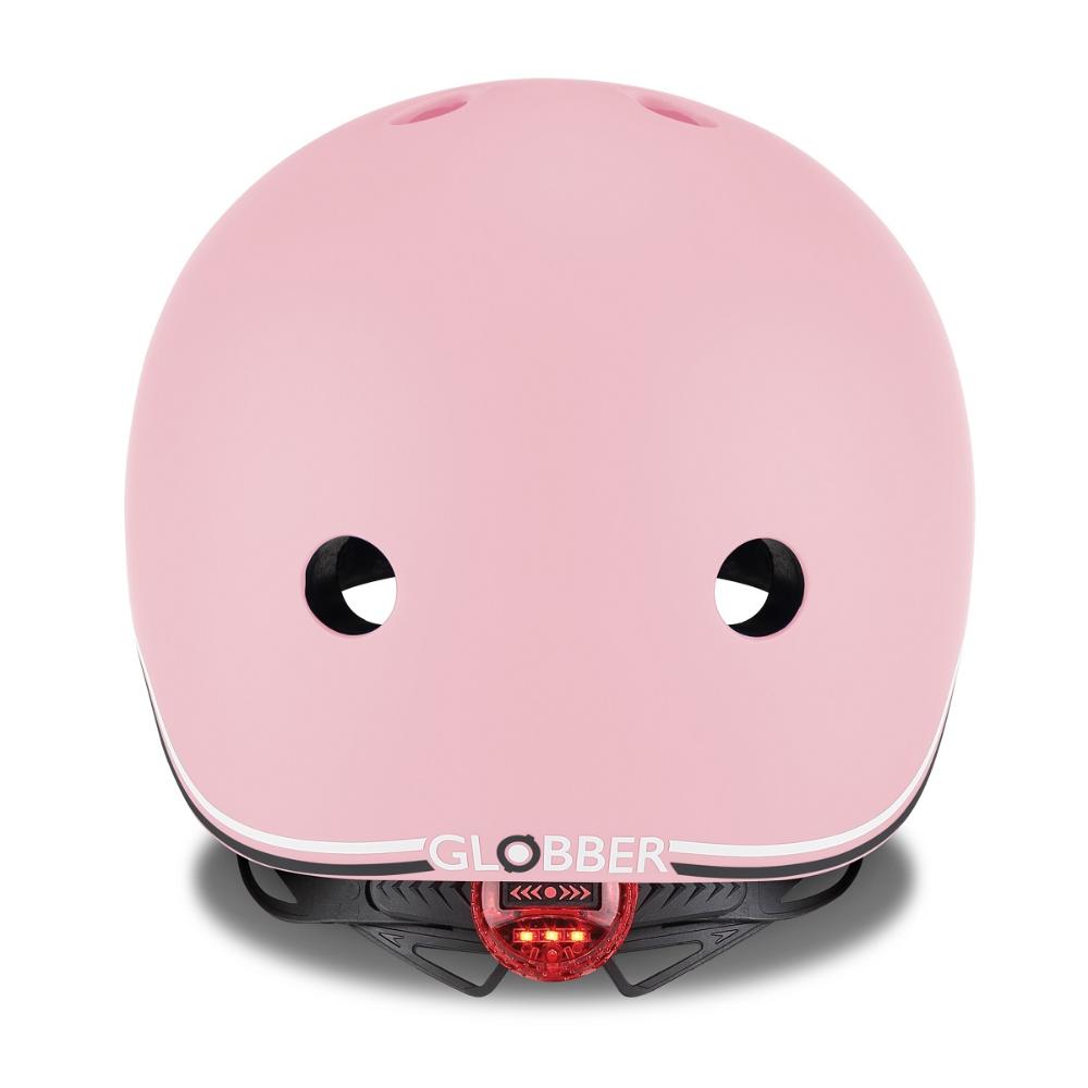 Шлем защитный GLOBBER "Go up lights" XXS/XS, пастельно-розовый - фото №4