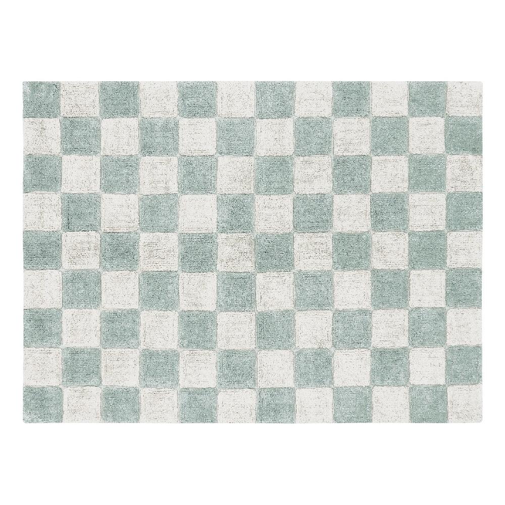 Ковер Lorena Canals "Шахматы", голубой, 120 х 160 см