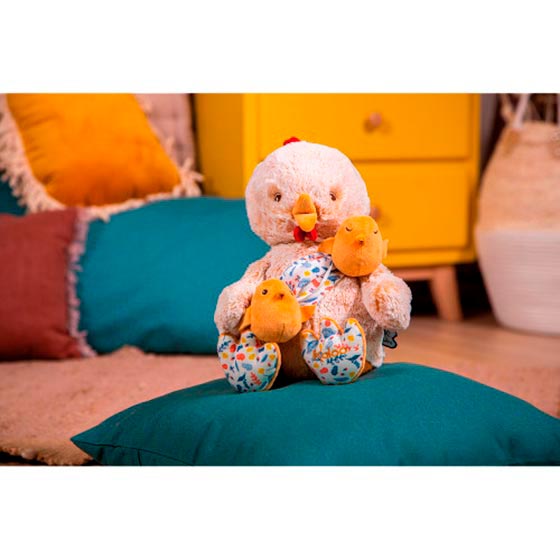 

Мягкие игрушки Kaloo, Мягкая игрушка Kaloo "Папа с цыплятами Paul", серия "Linoo", бежевый, 35 см