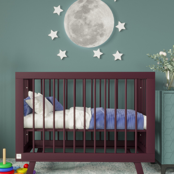 Кроватка для новорожденного Lilla "Aria Italian Plum", сливовая - фото №12