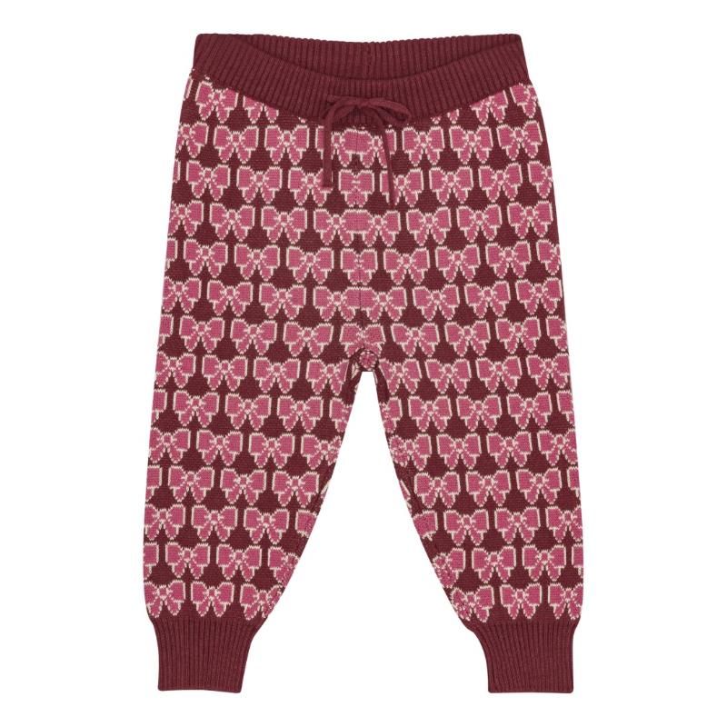 

Брюки вязаные Flöss "Nova Bordeaux Bow", бургундские бантики