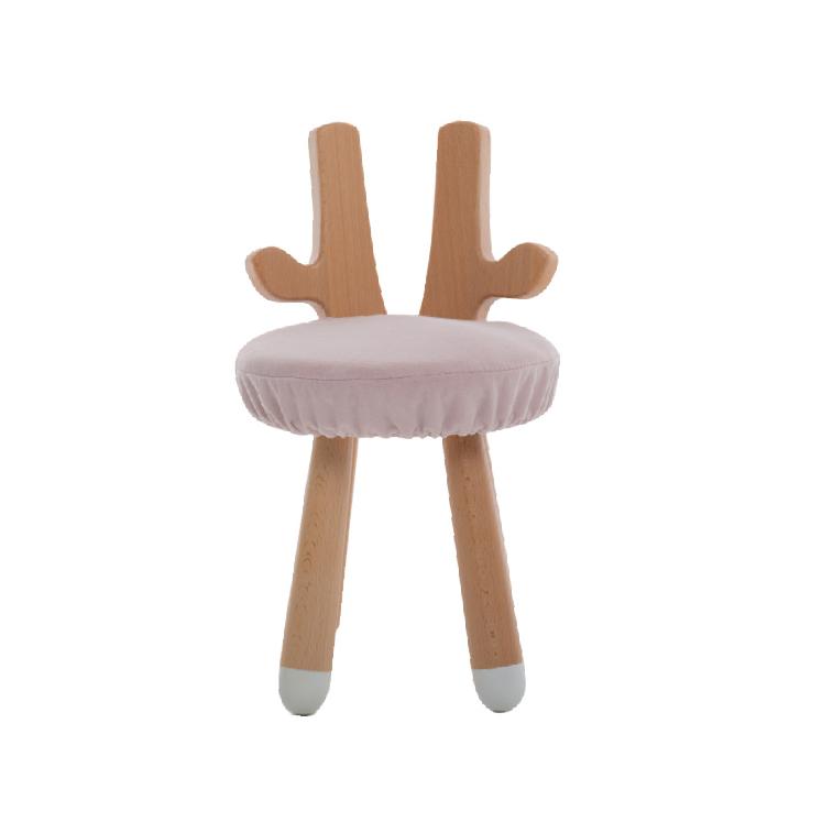 Стульчик LOONA soft furniture "Жирафик", розовый, с белыми пяточками